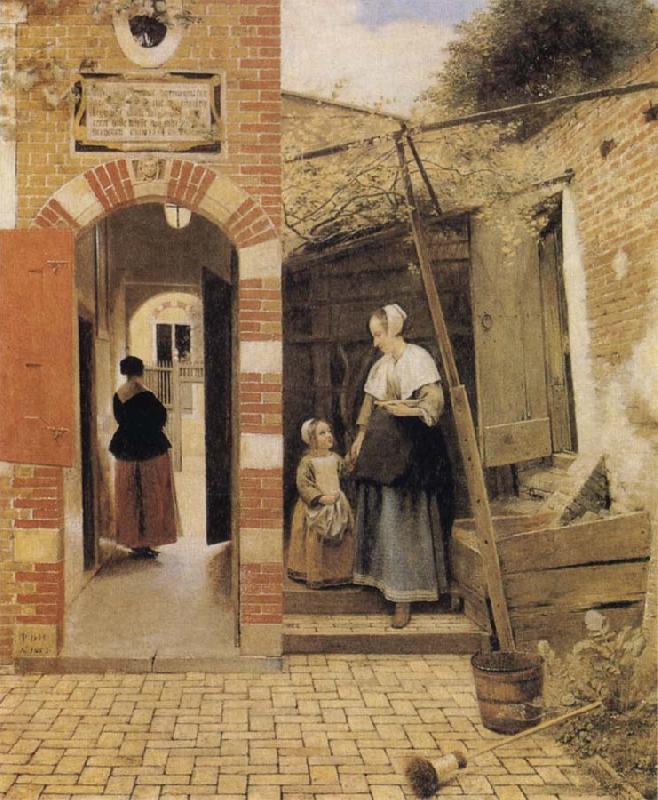Pieter de Hooch The Courtyard of a House in Delft Germany oil painting art